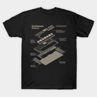 Synthesizer Anatomy design for Synth musician and music producer T-Shirt